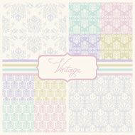 Vintage seamless wedding patterns N2