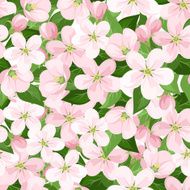 Seamless background with apple blossoms Vector illustration N2