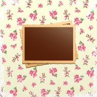 Photo cards on shabby chic background