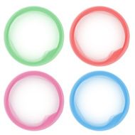 Abstract Pastel colorful aqua circles N2