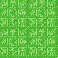 Vector seamless pattern with ecology signs and symbols