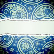 Torn paper with a paisley pattern N7