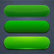 Green high-detailed modern web buttons N5