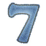 Jeans alphabet Denim number 7