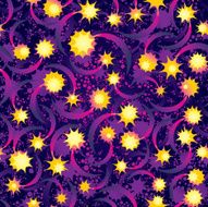 Party lights seamless pattern