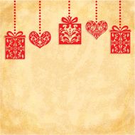 Vector Vintage Happy New Year card design N5