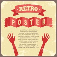 Vintage poster with hands