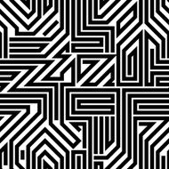 Abstract circuit board black and white seamless pattern