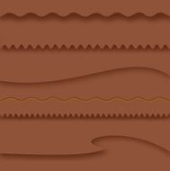 Brown divider set with shadow