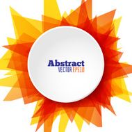 Abstract sun illustration vector round template background