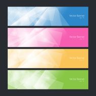 Set colorful polygonal banners vector illustration N2