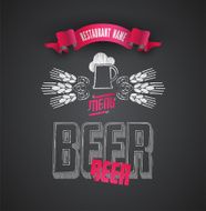 Cover of menu for brasserie Vector illustration