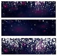 Vector snow banners