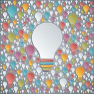 Vector light bulbs Creativity and cooperation concept N2