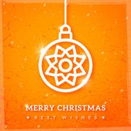 Christmas background with decorative bauble