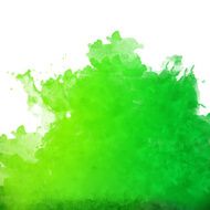 Abstract green watercolor splash