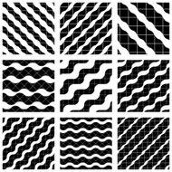 Set of grate seamless patterns with geometric figures ornate N2