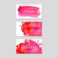 Set of business cards with watercolor background N13