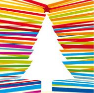 Line Christmas tree (vector)