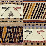 Set of patterns Tribal painting N2