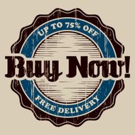 Vintage Buy Now! Label N2