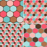 Set of hexagon patterns N2
