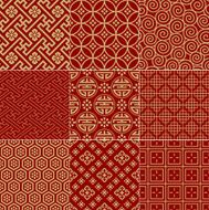 seamless chinese traditional background set N2