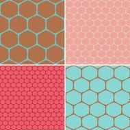 Set of hexagon patterns N3