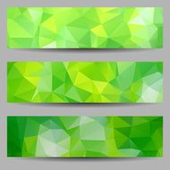 Set of banners with abstract triangles N40