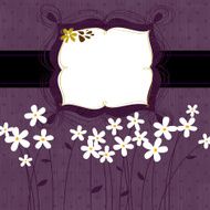 Purple floral frame N2