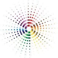 Halftone dots color