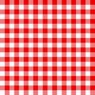 red and white plaid tablecloth