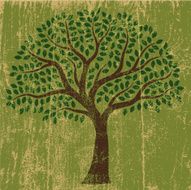 Peeling paint tree graphic