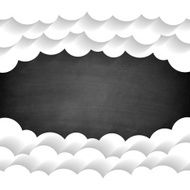Clouds on Blackboard - Chalkboard empty N3