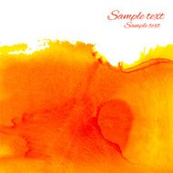 Watercolor orange background with space for text