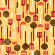 Seamless pattern with restaurant and kitchen utensils N12