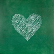Heart shape on blackboard