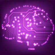 Circuit board computer brain Vector illustration N62