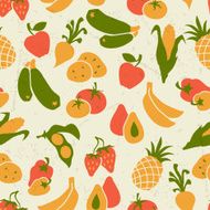 Vegetarian food Background design with stylized vegetables N2