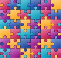 Seamless puzzle background N6