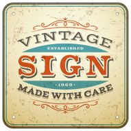 Vintage Metal Sign