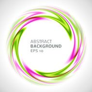Abstract green and pink swirl circle bright background