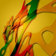 yellow abstract shape background