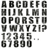 Grunge letters and numbers N2
