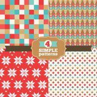 Set of simple patterns in one palette