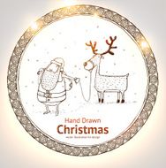 Santa And Reindeer N3