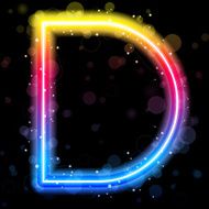 Alphabet Rainbow Lights Glitter with Sparkles N10