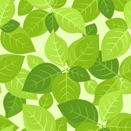 Seamless background with green leaves Vector illustration N4