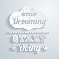 Stop dreaming start doing - Paper background