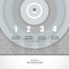 gray round style banner background